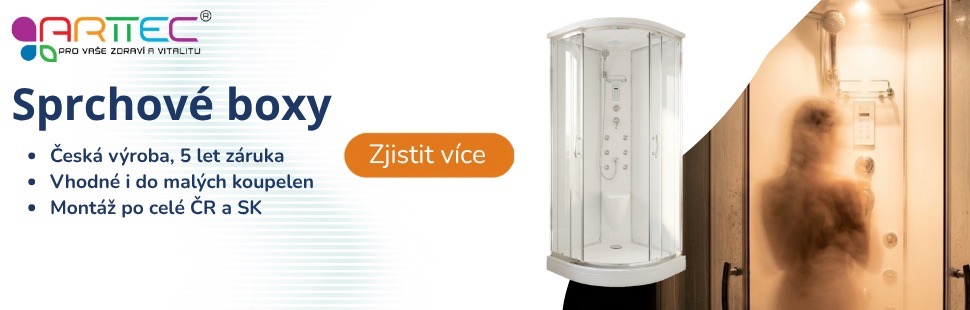 Sprchové a parní boxy se světelnou terapií